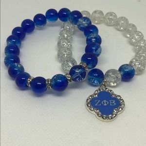 Zeta Beaded Charm Bracelet